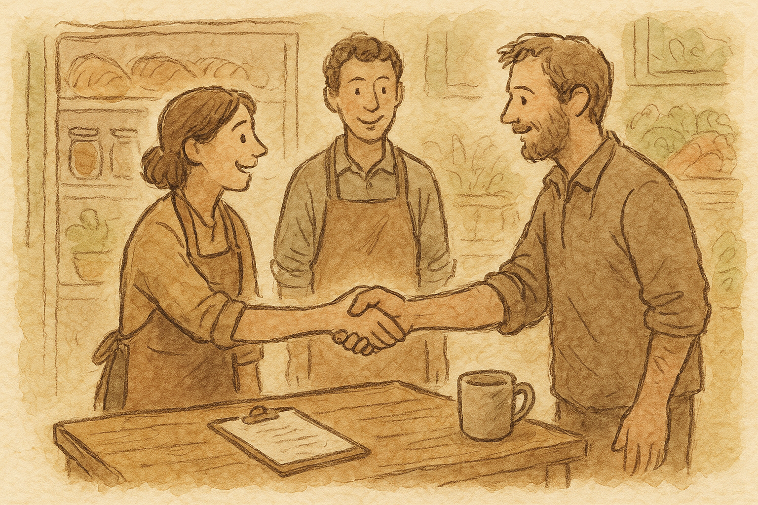 Illustration: Willkommen im Team