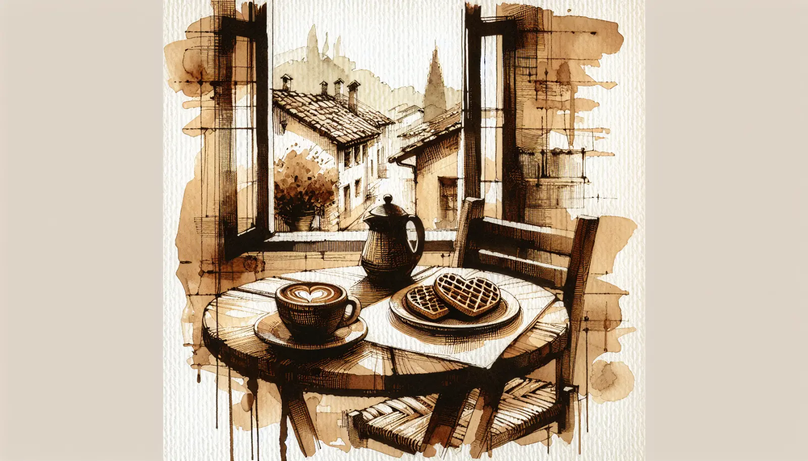 Illustration des Roringer Berg-Cafés