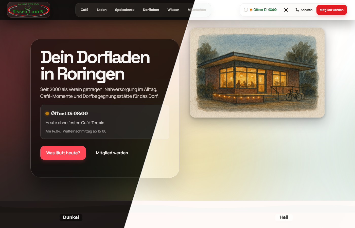 Vorschau: Dunkler und heller Modus